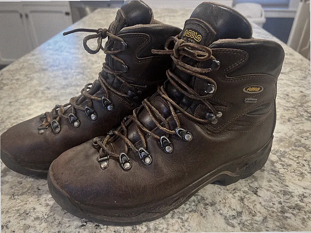 Asolo Men's TPS 520 GV EVO Backpacking Trail Hiking Boots Brown Leather Sz 10.5