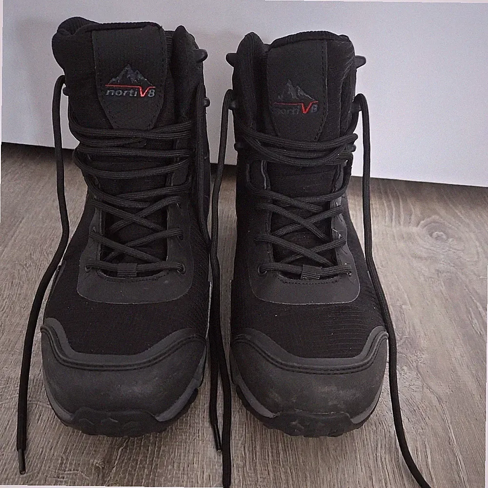 NORTIV 8 Men's Hiking Boots Lightweight Black Trekking Shoes Slightly Used