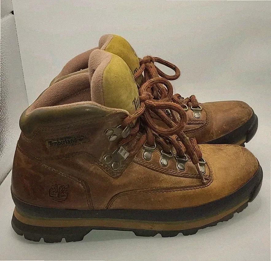 Timberland Leather Size 9M Euro Hiker Leather Boots Outdoors Rugged Backpacking